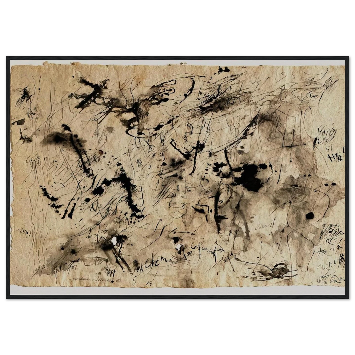 UNTITLED 1951 1 Framed Poster | Jackson Pollock Framed Prints Wall Art | Jackson Pollock Store