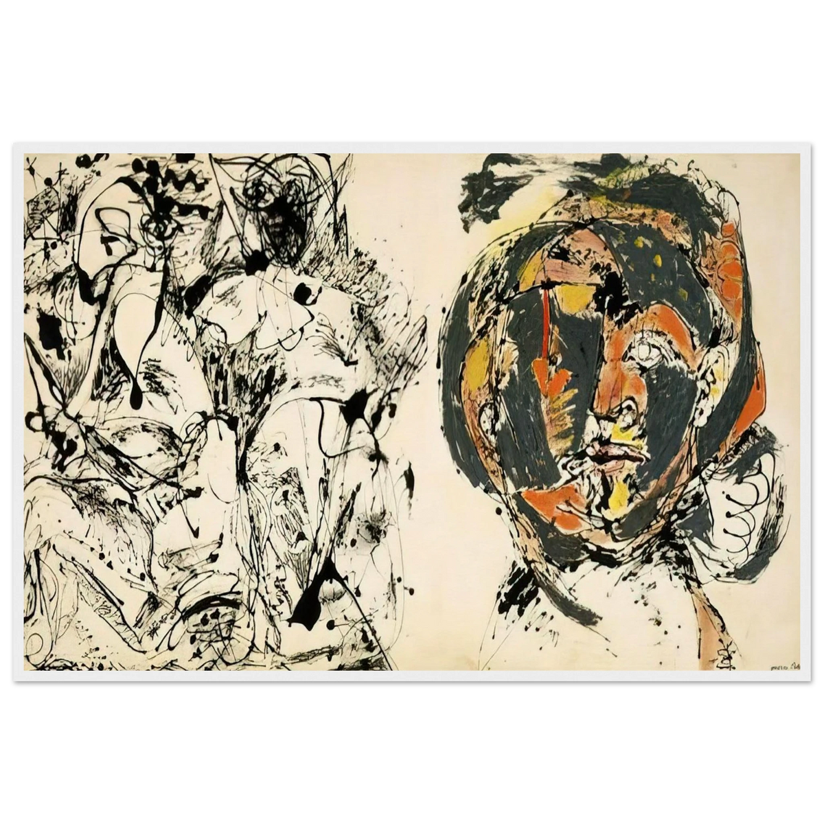 PORTRAIT AND A DREAM 1953 Framed Poster | Jackson Pollock Framed Prints Wall Art | Jackson Pollock Store