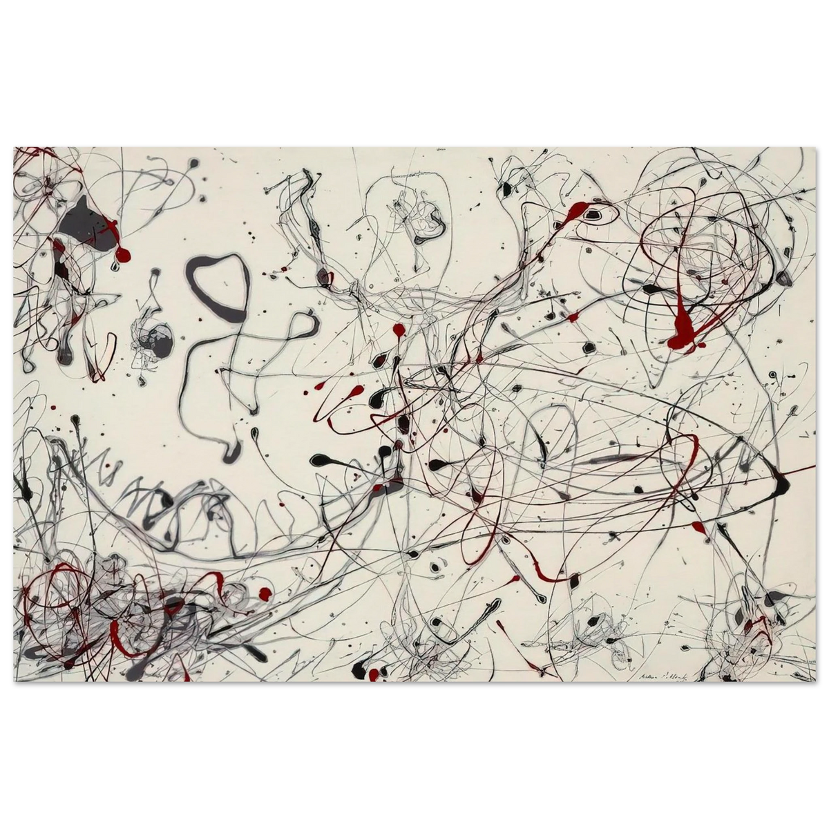 NUMBER 4 GRAY AND RED 1948 Poster | Jackson Pollock Poster | Jackson Pollock Store