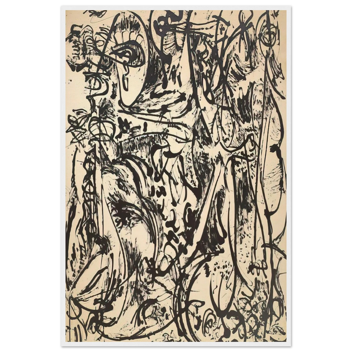 ECHO 1951 Framed Poster | Jackson Pollock Framed Prints Wall Art | Jackson Pollock Store