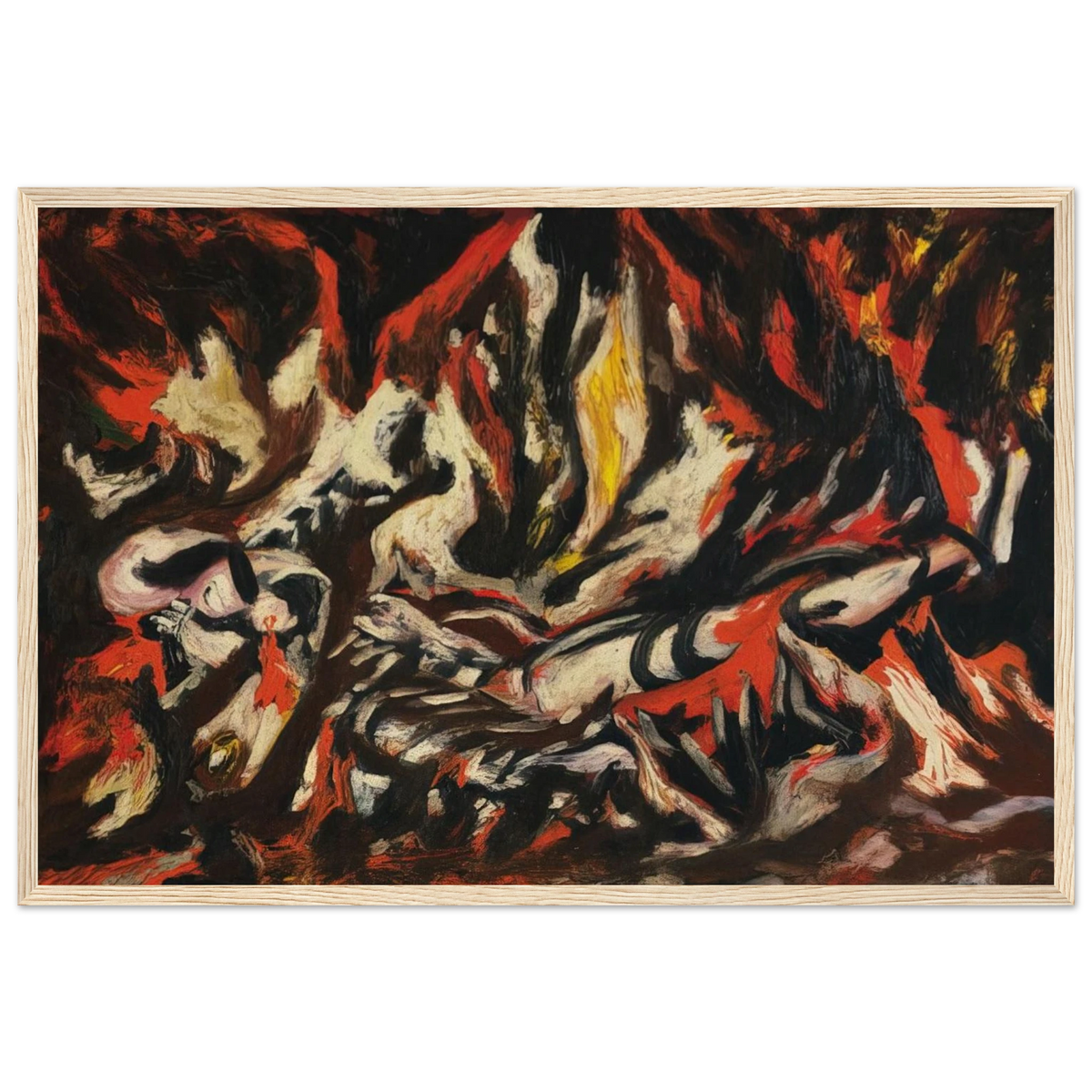 THE FLAME 1938 Framed Poster | Jackson Pollock Framed Prints Wall Art | Jackson Pollock Store