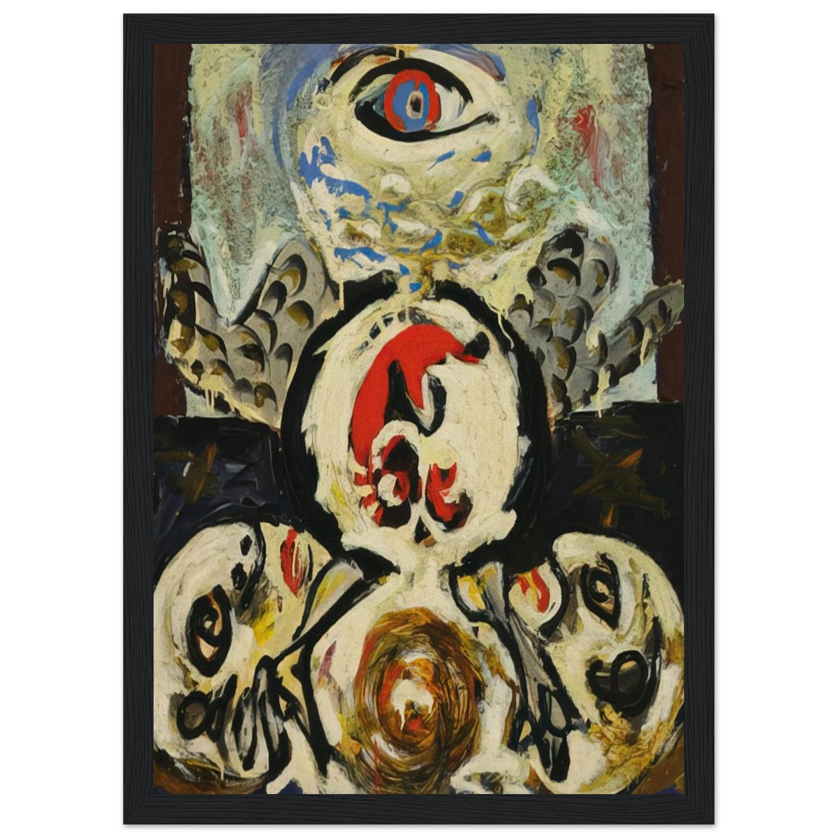BIRD 1941 Framed Poster | Jackson Pollock Framed Prints Wall Art | Jackson Pollock Store