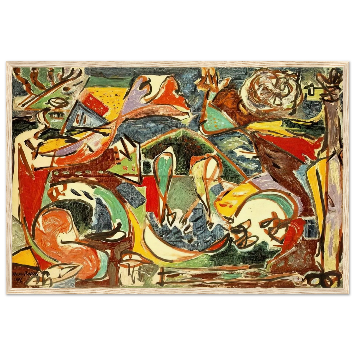 THE KEY Framed Poster | Jackson Pollock Framed Prints Wall Art | Jackson Pollock Store