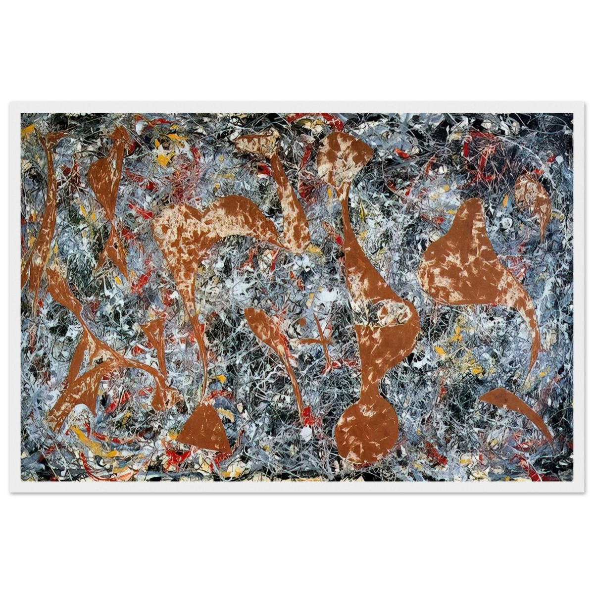 NUMBER 7 OUT OF THE WEB 1949 Framed Poster | Jackson Pollock Framed Prints Wall Art | Jackson Pollock Store