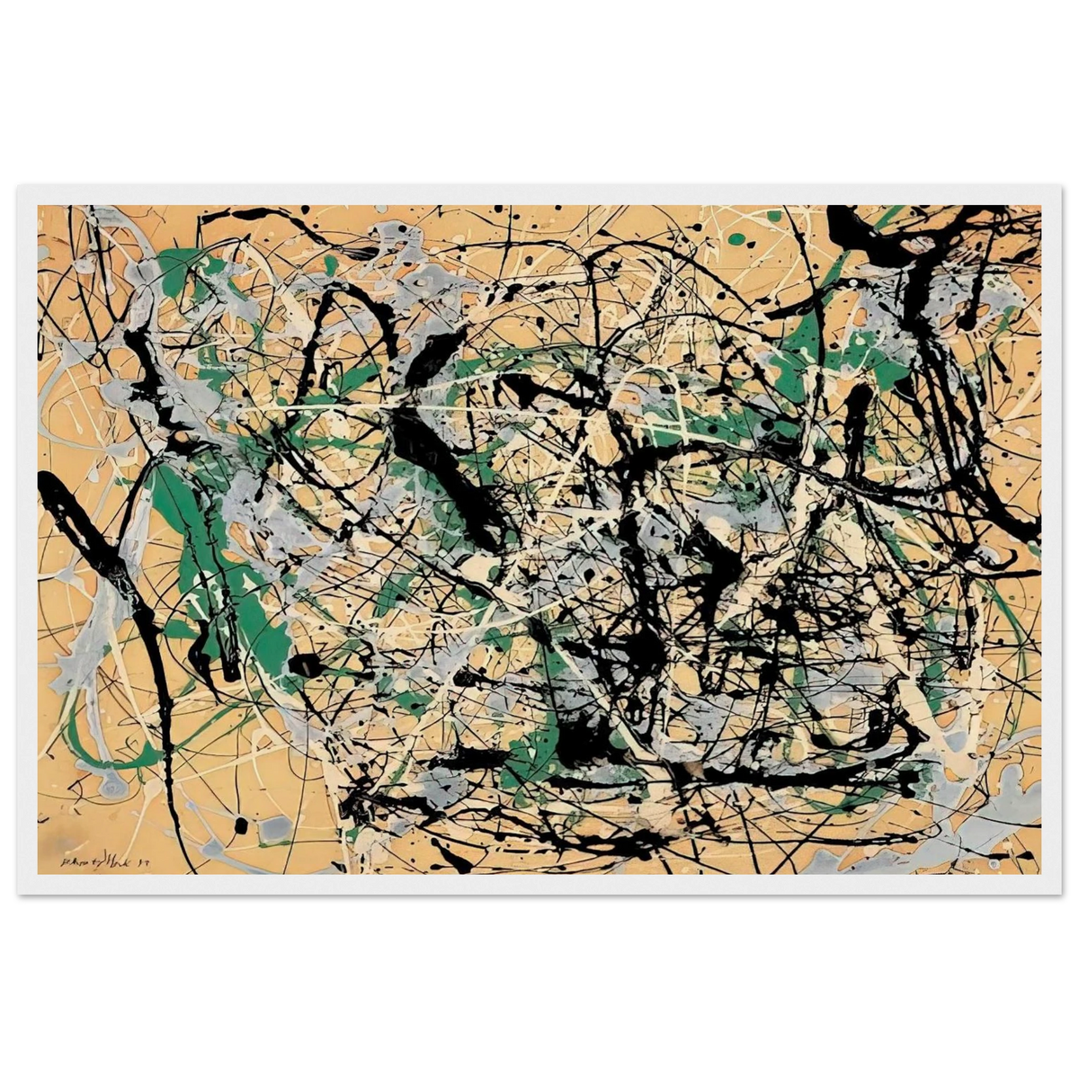 NUMBER 17 1949 Framed Poster | Jackson Pollock Framed Prints Wall Art | Jackson Pollock Store