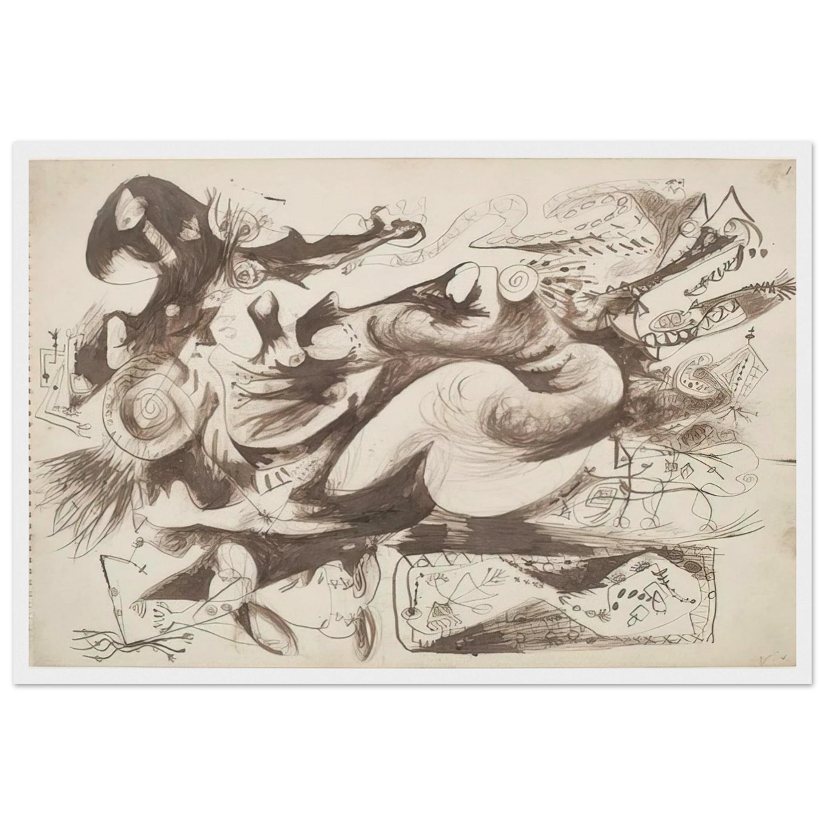 UNTITLED O CONNOR THAW 770 Framed Poster | Jackson Pollock Framed Prints Wall Art | Jackson Pollock Store
