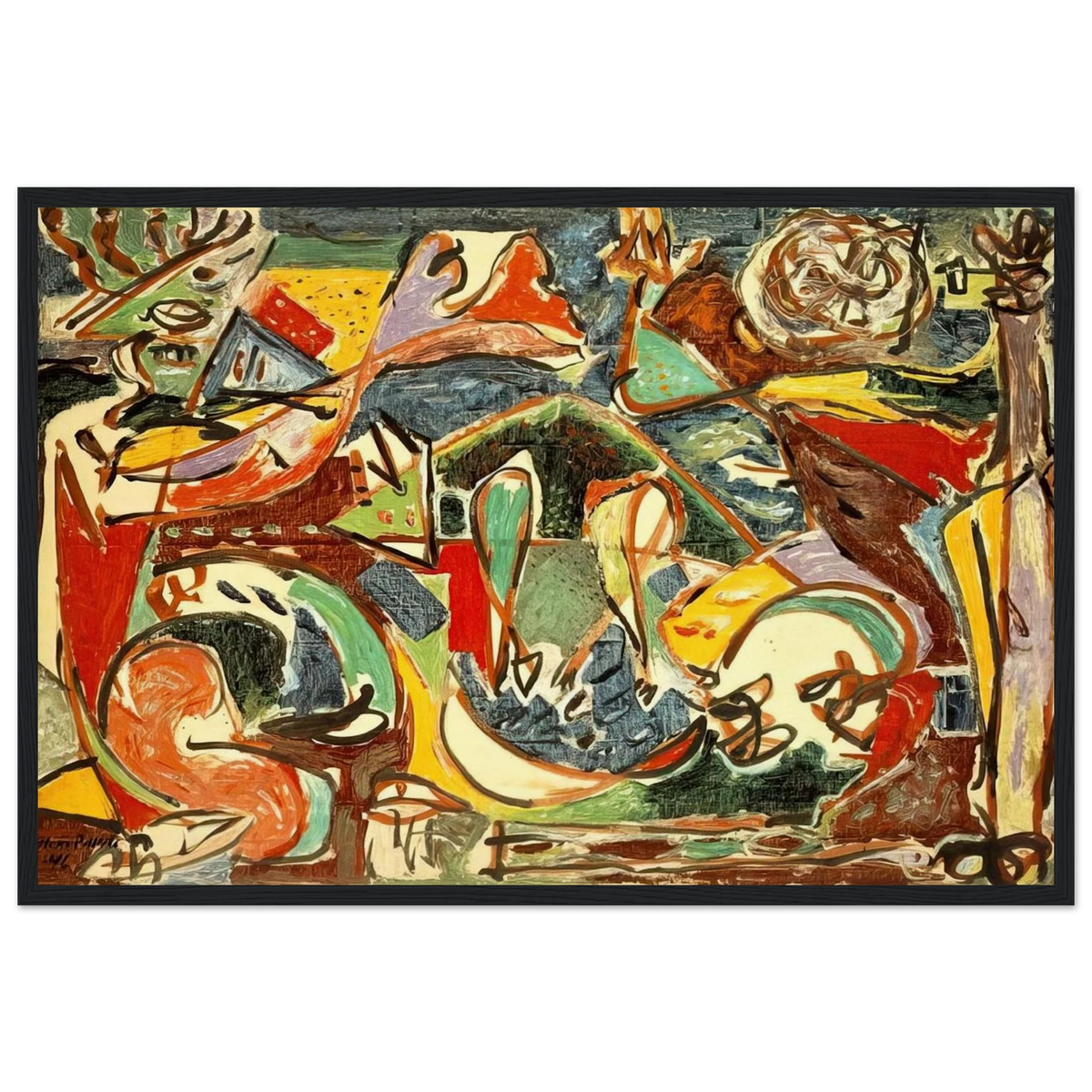 THE KEY Framed Poster | Jackson Pollock Framed Prints Wall Art | Jackson Pollock Store