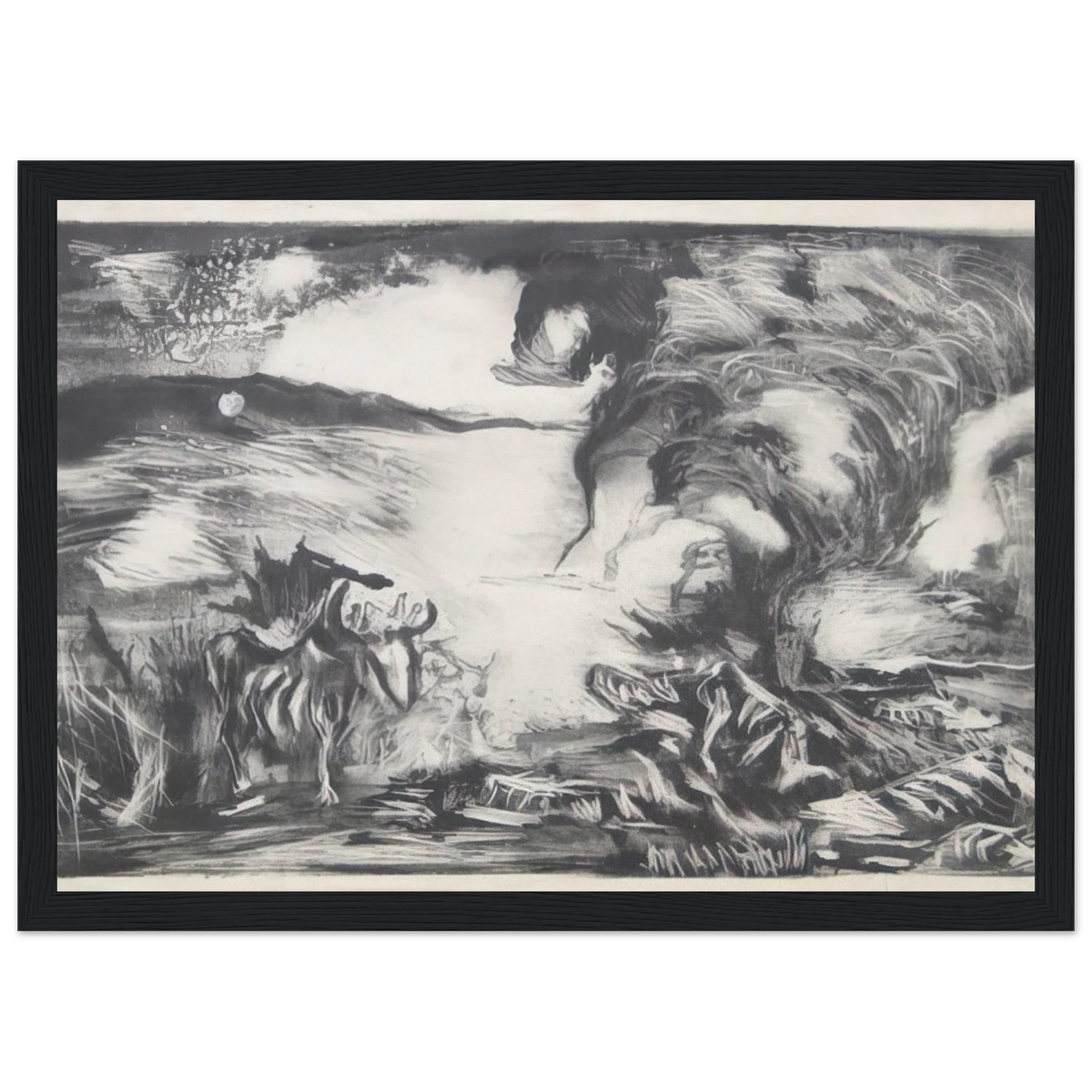 LANDSCAPE WITH STEER 1937 1 Framed Poster | Jackson Pollock Framed Prints Wall Art | Jackson Pollock Store