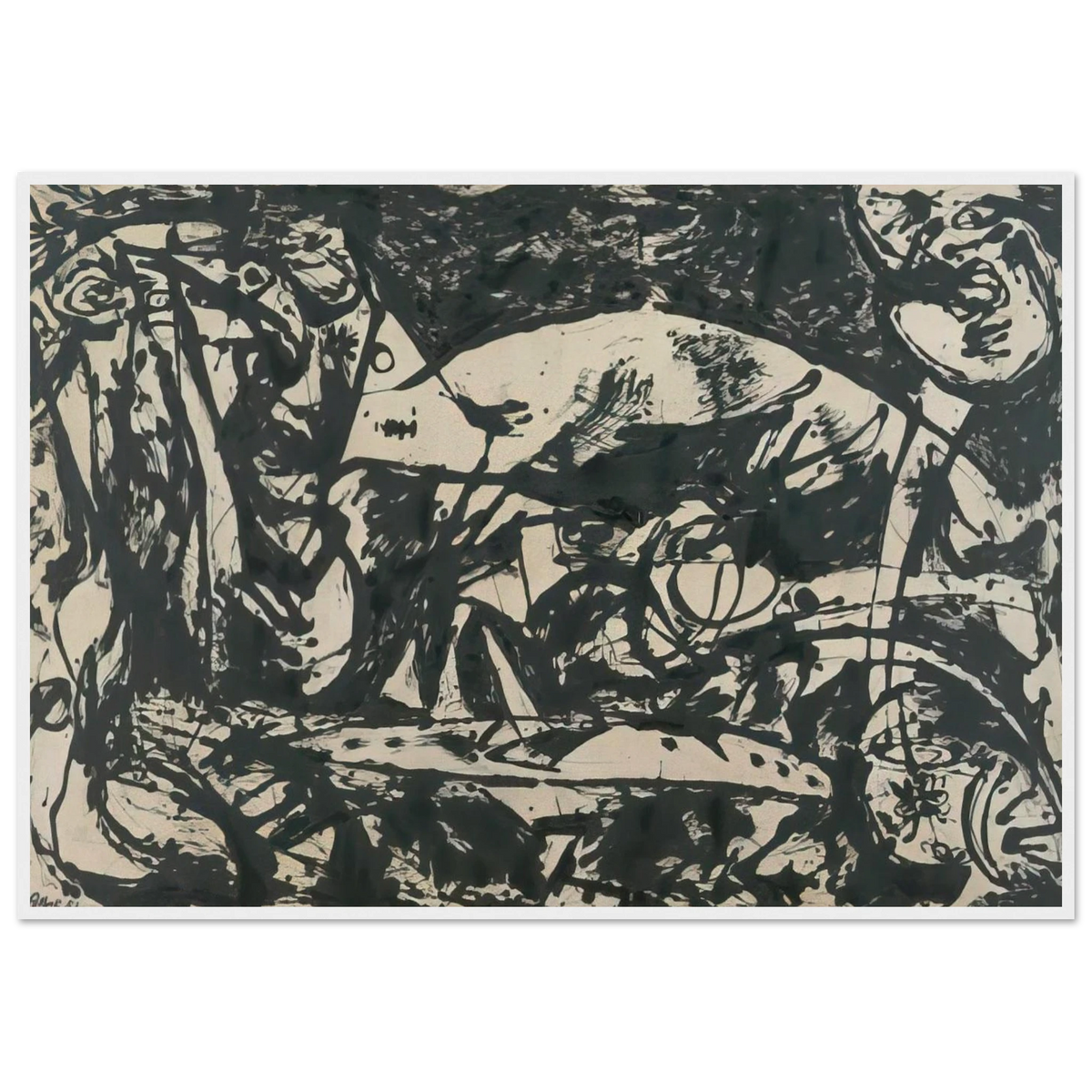 NUMBER 14 Framed Poster | Jackson Pollock Framed Prints Wall Art | Jackson Pollock Store