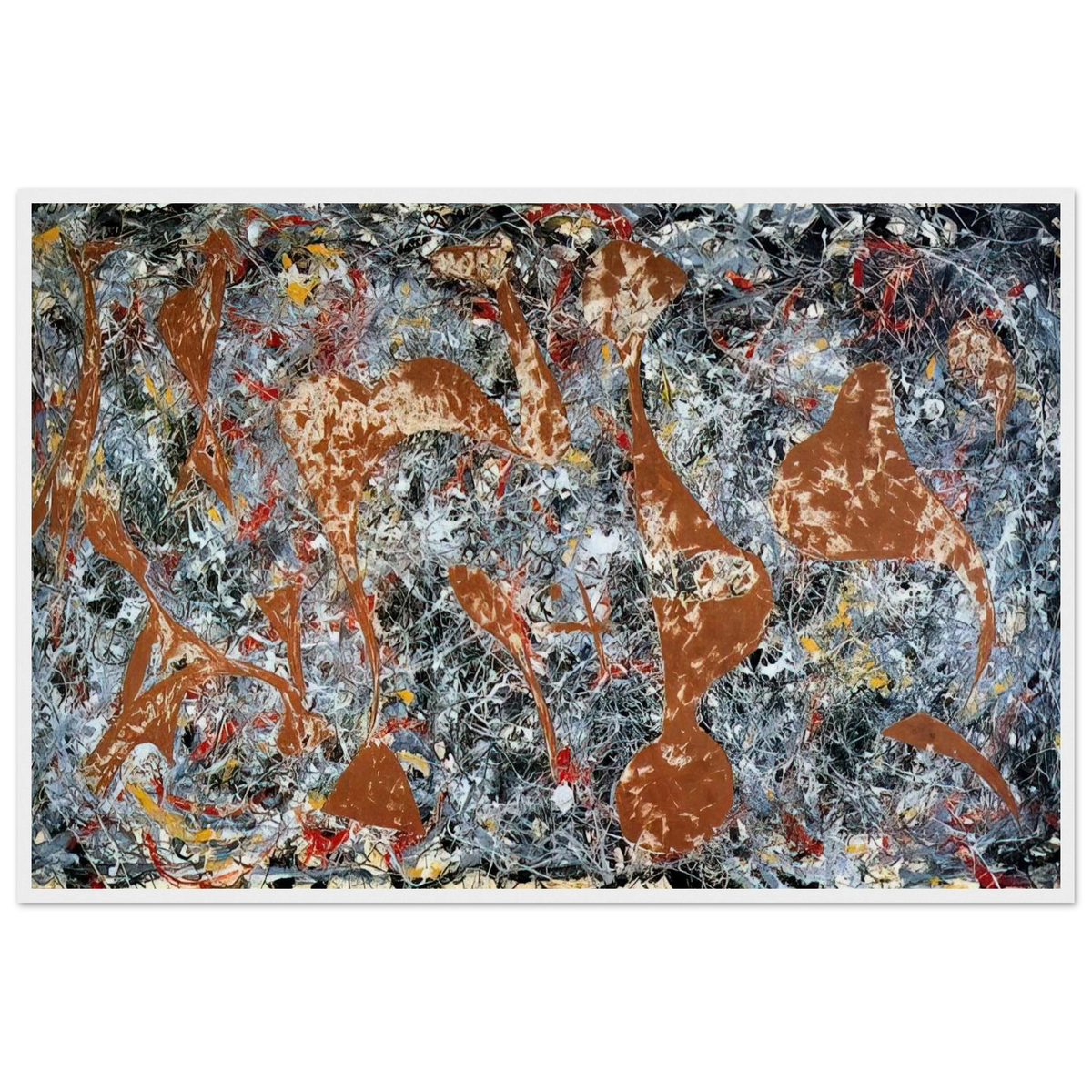 NUMBER 7 OUT OF THE WEB 1949 Framed Poster | Jackson Pollock Framed Prints Wall Art | Jackson Pollock Store