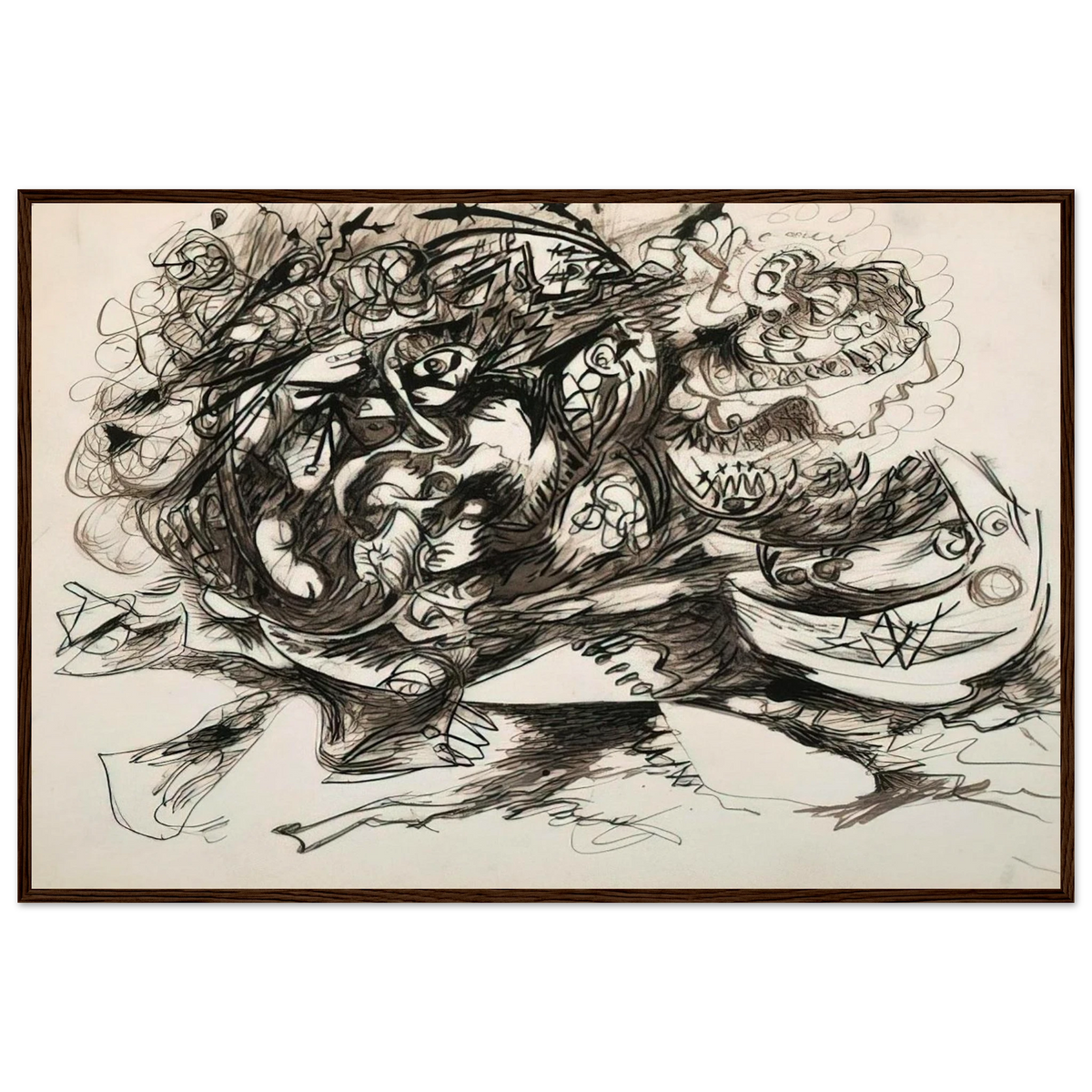 UNTITLED O CONNOR THAW 771 Framed Poster | Jackson Pollock Framed Prints Wall Art | Jackson Pollock Store