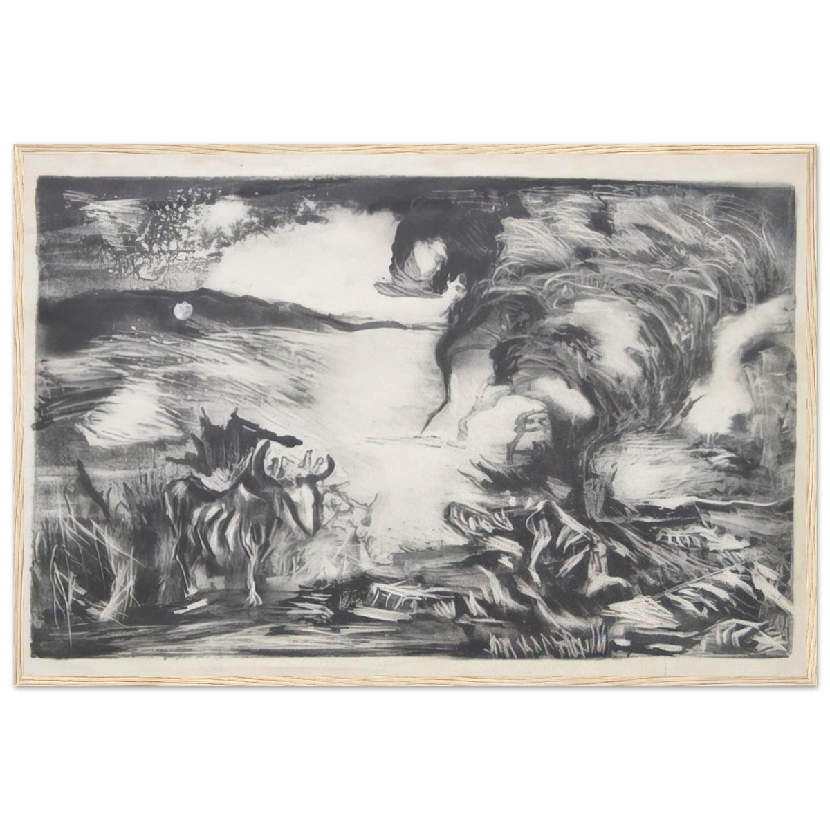 LANDSCAPE WITH STEER 1937 1 Framed Poster | Jackson Pollock Framed Prints Wall Art | Jackson Pollock Store