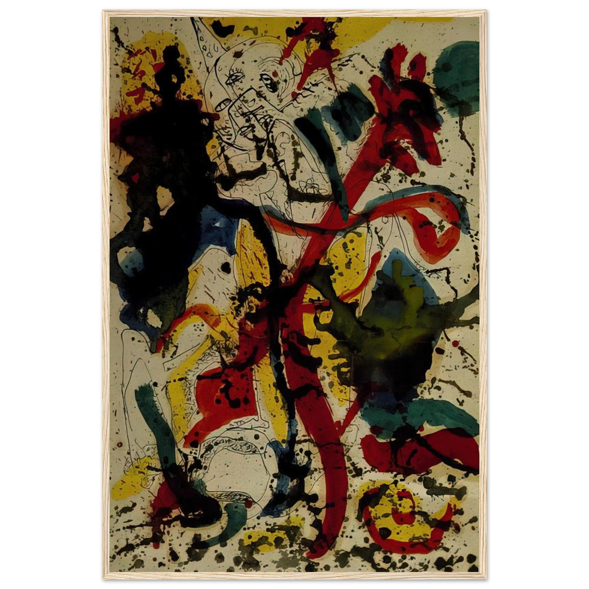 UNTITLED 1944 Framed Poster | Jackson Pollock Framed Prints Wall Art | Jackson Pollock Store