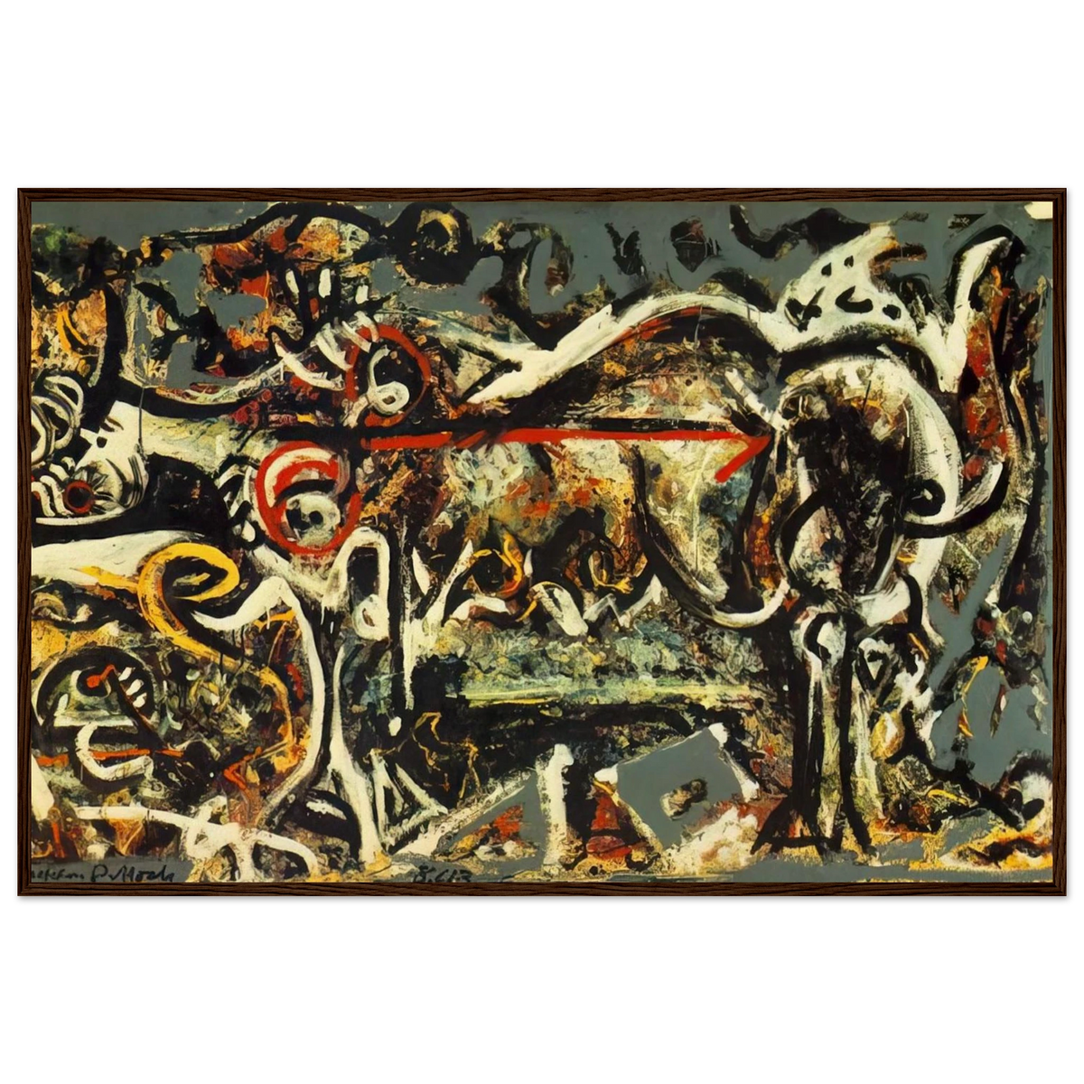 THE SHE WOLF Framed Poster | Jackson Pollock Framed Prints Wall Art | Jackson Pollock Store