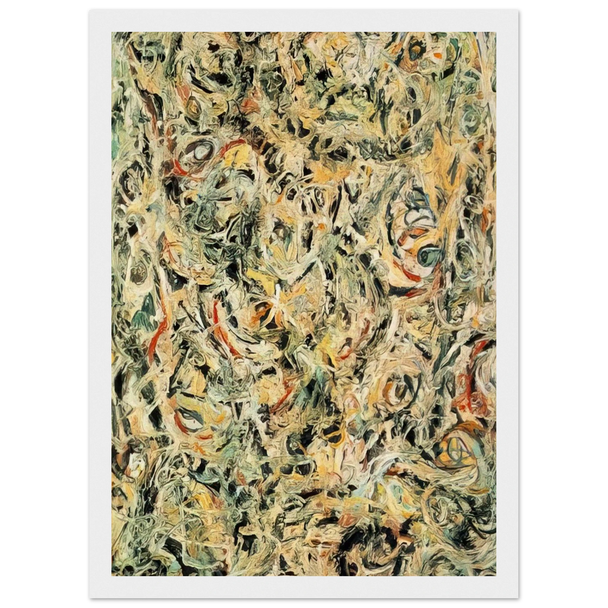 EYES IN THE HEAT 1946 Framed Poster | Jackson Pollock Framed Prints Wall Art | Jackson Pollock Store
