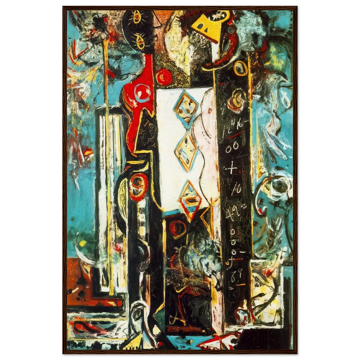 MALE AND FEMALE Framed Poster | Jackson Pollock Framed Prints Wall Art | Jackson Pollock Store