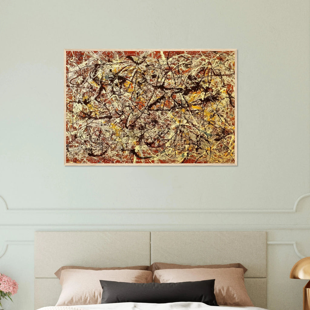 MURAL ON INDIAN RED GROUND 1950 Framed Poster | Jackson Pollock Framed Prints Wall Art | Jackson Pollock Store