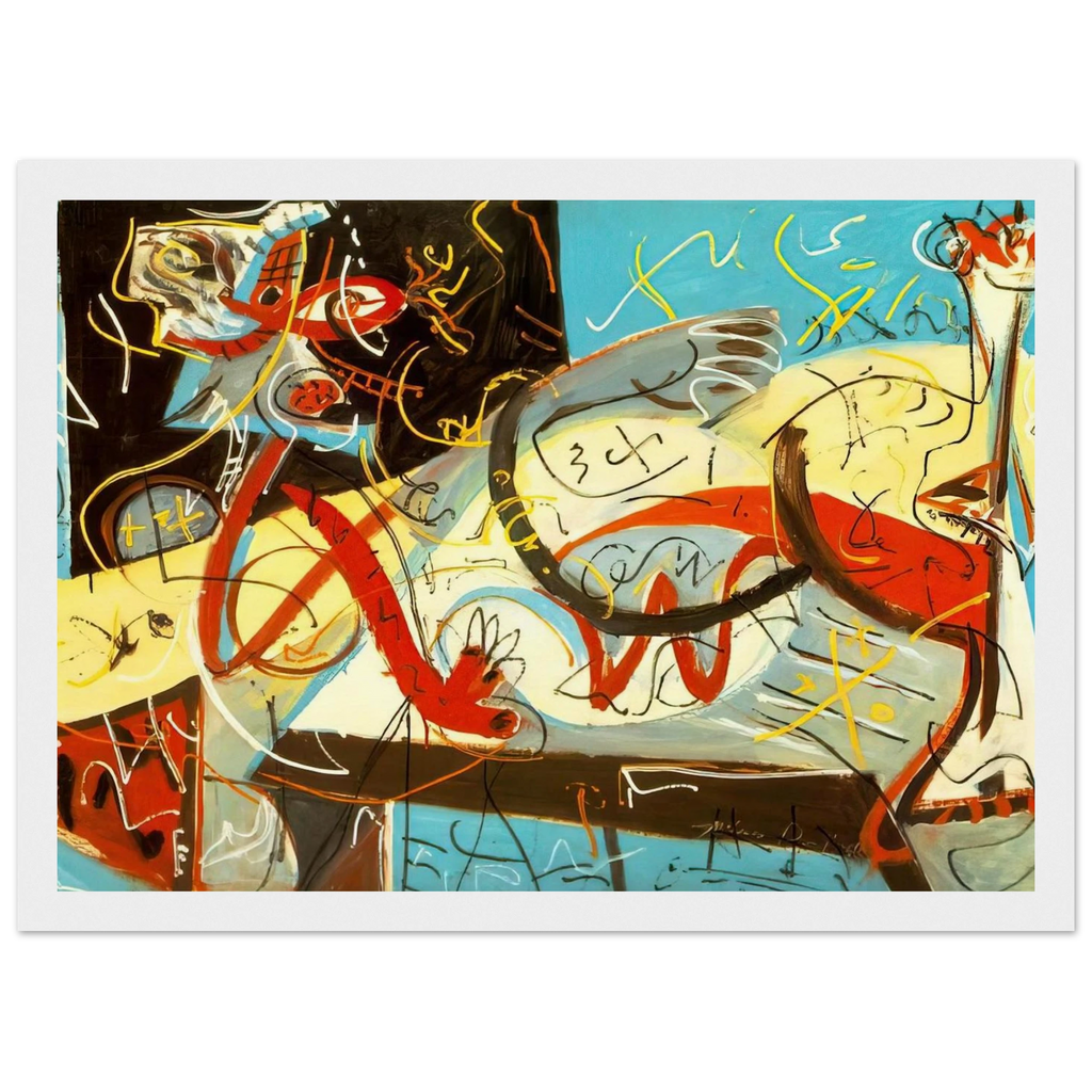 STENOGRAPHIC FIGURE Framed Poster | Jackson Pollock Framed Prints Wall Art | Jackson Pollock Store