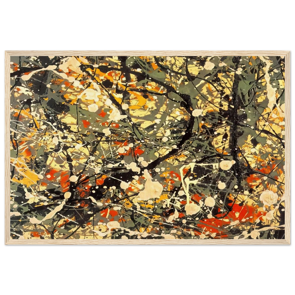 NUMBER 8 DETAIL Framed Poster | Jackson Pollock Framed Prints Wall Art | Jackson Pollock Store