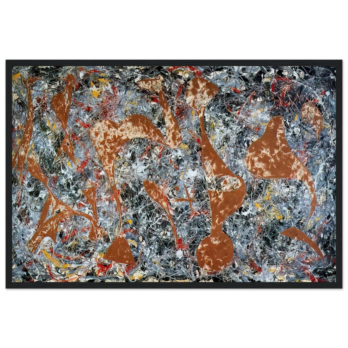 NUMBER 7 OUT OF THE WEB 1949 Framed Poster | Jackson Pollock Framed Prints Wall Art | Jackson Pollock Store