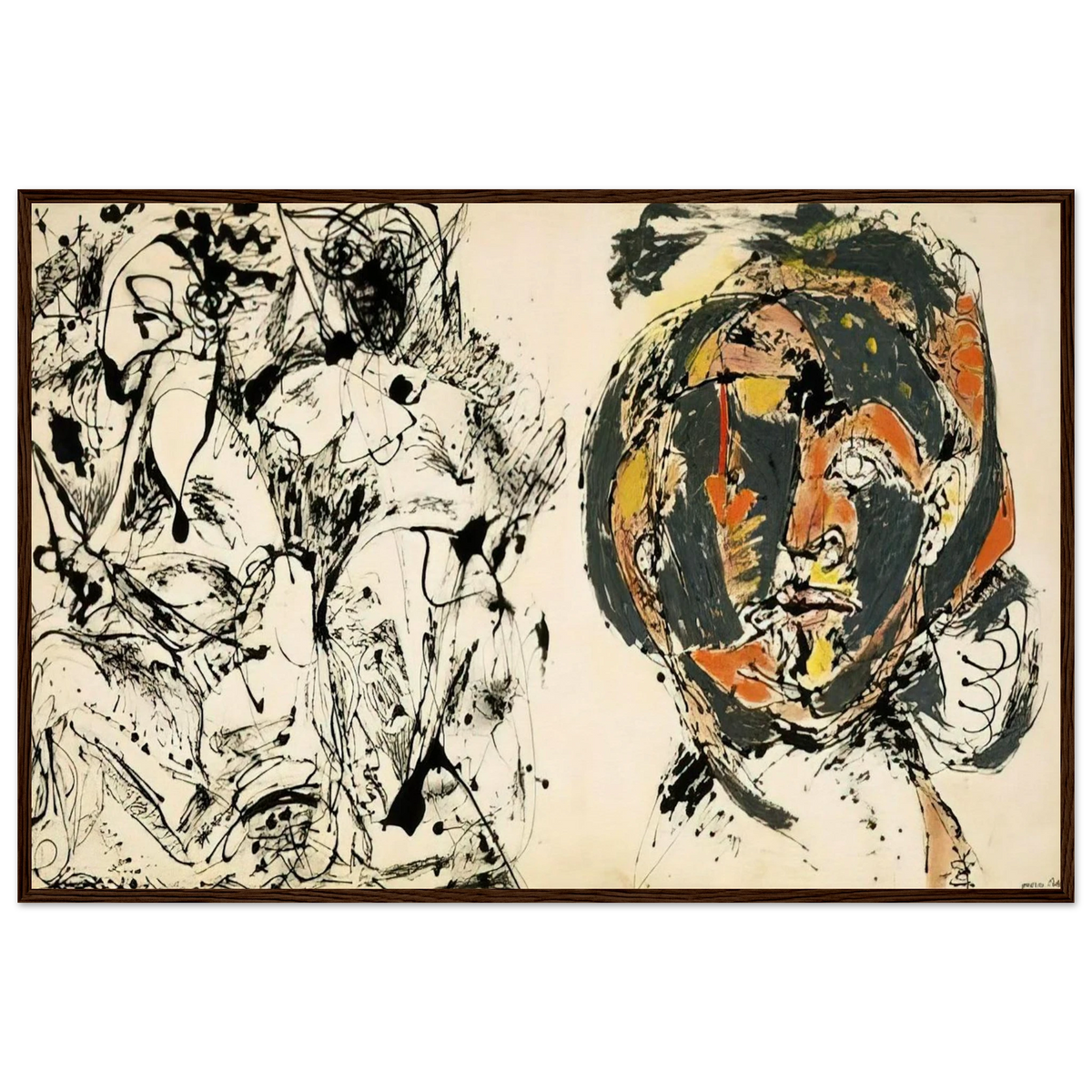PORTRAIT AND A DREAM 1953 Framed Poster | Jackson Pollock Framed Prints Wall Art | Jackson Pollock Store