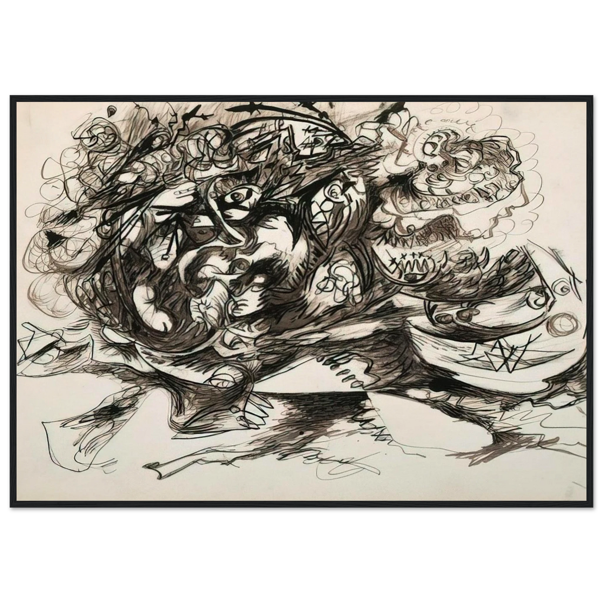 UNTITLED O CONNOR THAW 771 Framed Poster | Jackson Pollock Framed Prints Wall Art | Jackson Pollock Store
