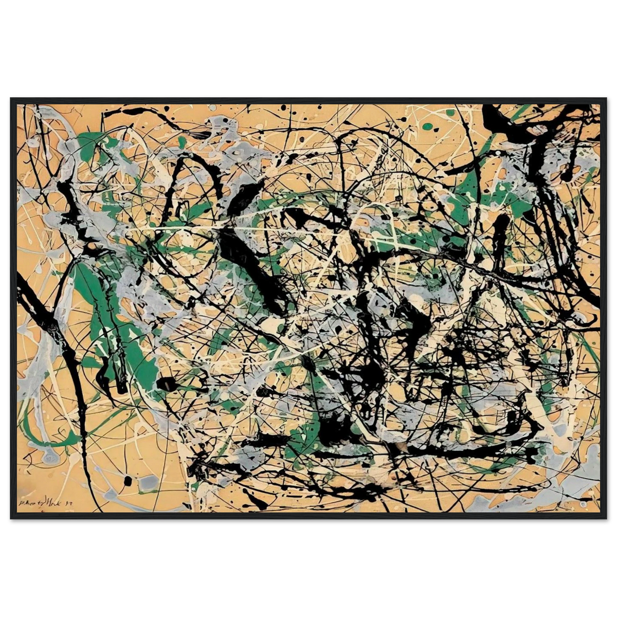NUMBER 17 1949 Framed Poster | Jackson Pollock Framed Prints Wall Art | Jackson Pollock Store