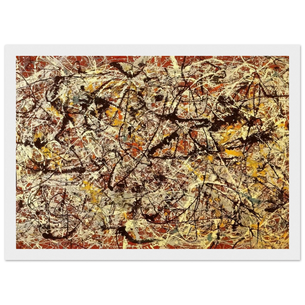 MURAL ON INDIAN RED GROUND 1950 Framed Poster | Jackson Pollock Framed Prints Wall Art | Jackson Pollock Store