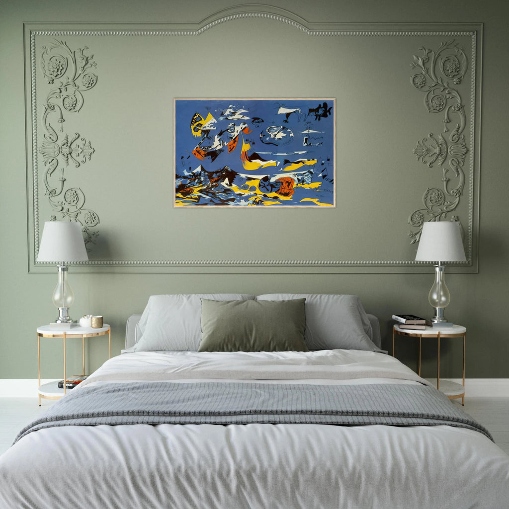BLUE MOBY DICK Framed Poster | Jackson Pollock Framed Prints Wall Art | Jackson Pollock Store