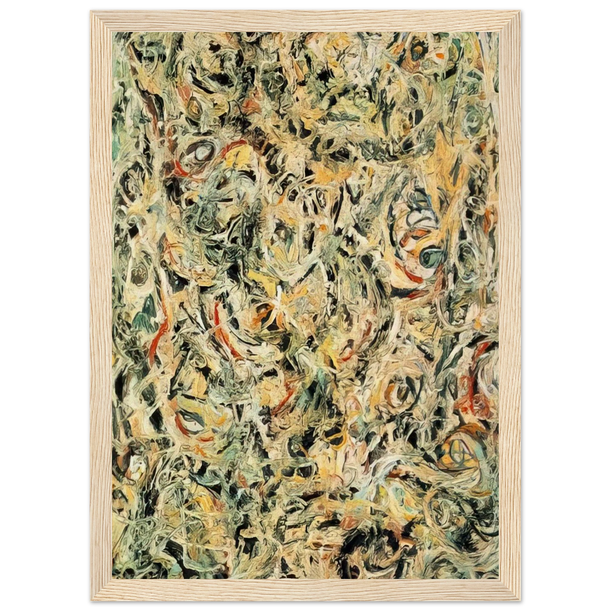 EYES IN THE HEAT 1946 Framed Poster | Jackson Pollock Framed Prints Wall Art | Jackson Pollock Store