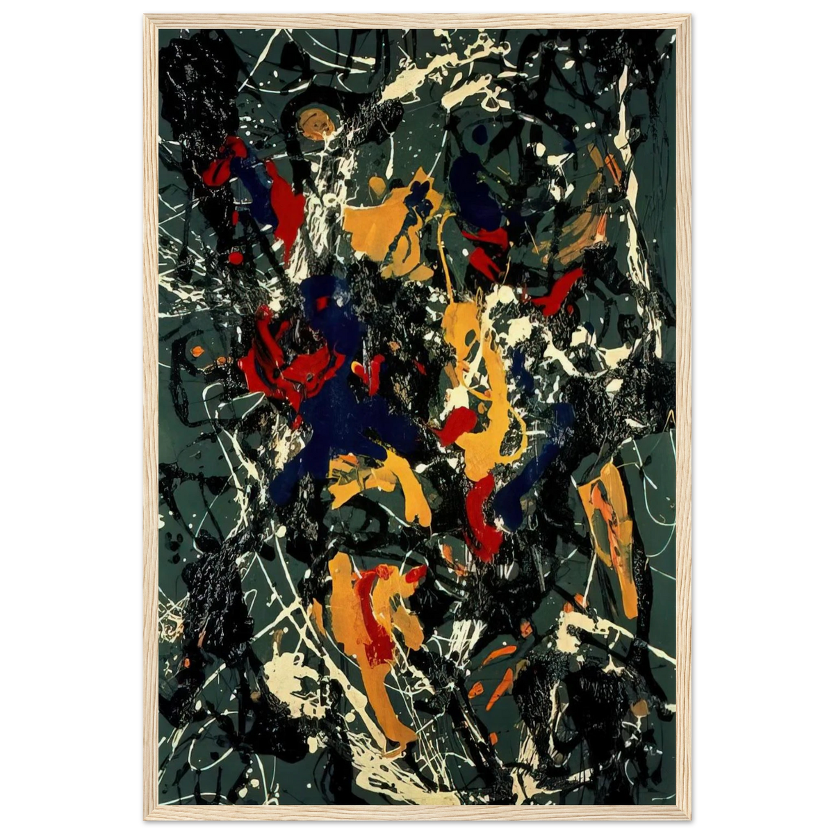 NUMBER 3 1948 Framed Poster | Jackson Pollock Framed Prints Wall Art | Jackson Pollock Store