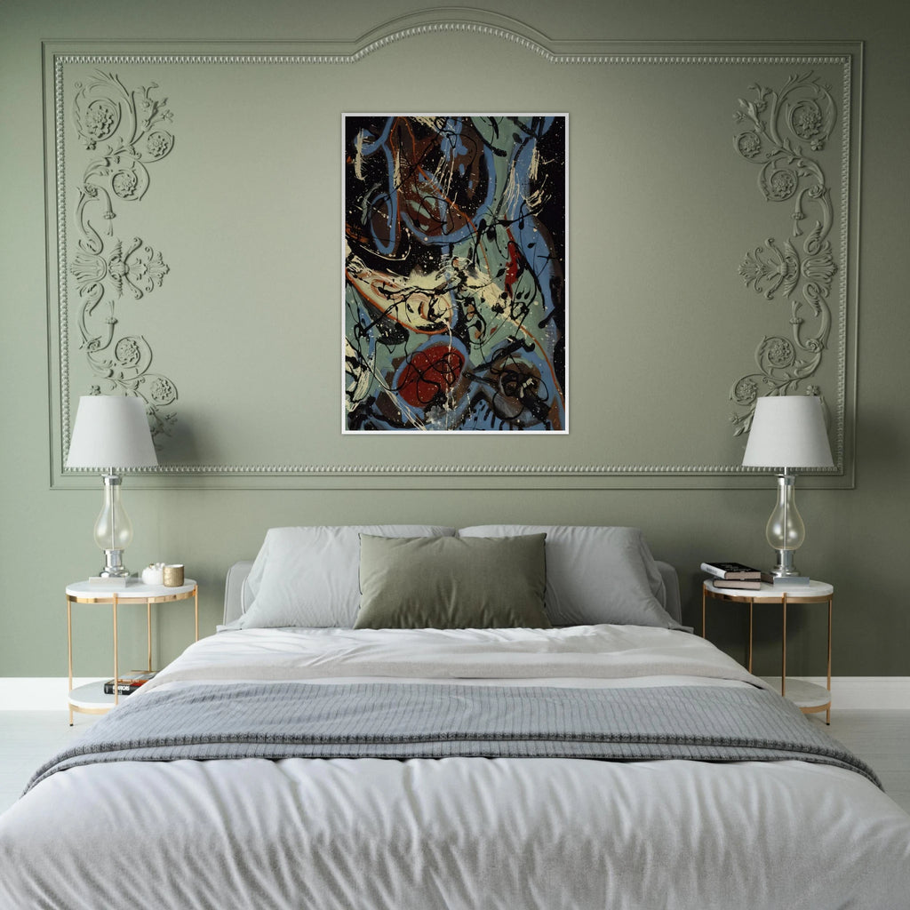 COMPOSITION WITH POURING II Framed Poster | Jackson Pollock Framed Prints Wall Art | Jackson Pollock Store