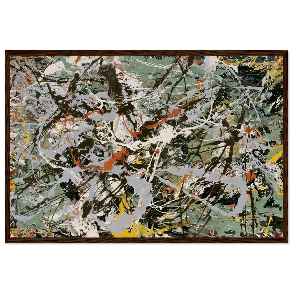 UNTITLED GREEN SILVER 1949 Framed Poster | Jackson Pollock Framed Prints Wall Art | Jackson Pollock Store