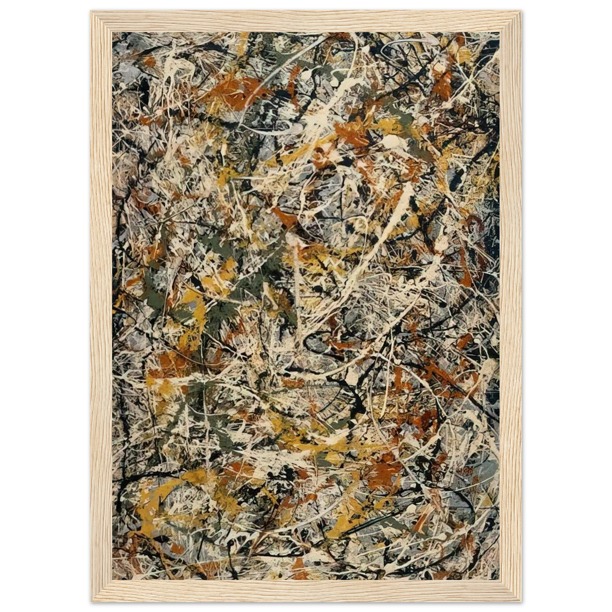 NUMBER 3 1 Framed Poster | Jackson Pollock Framed Prints Wall Art | Jackson Pollock Store