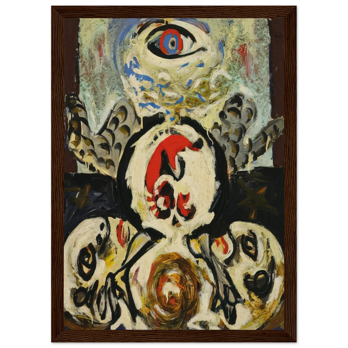 BIRD 1941 Framed Poster | Jackson Pollock Framed Prints Wall Art | Jackson Pollock Store