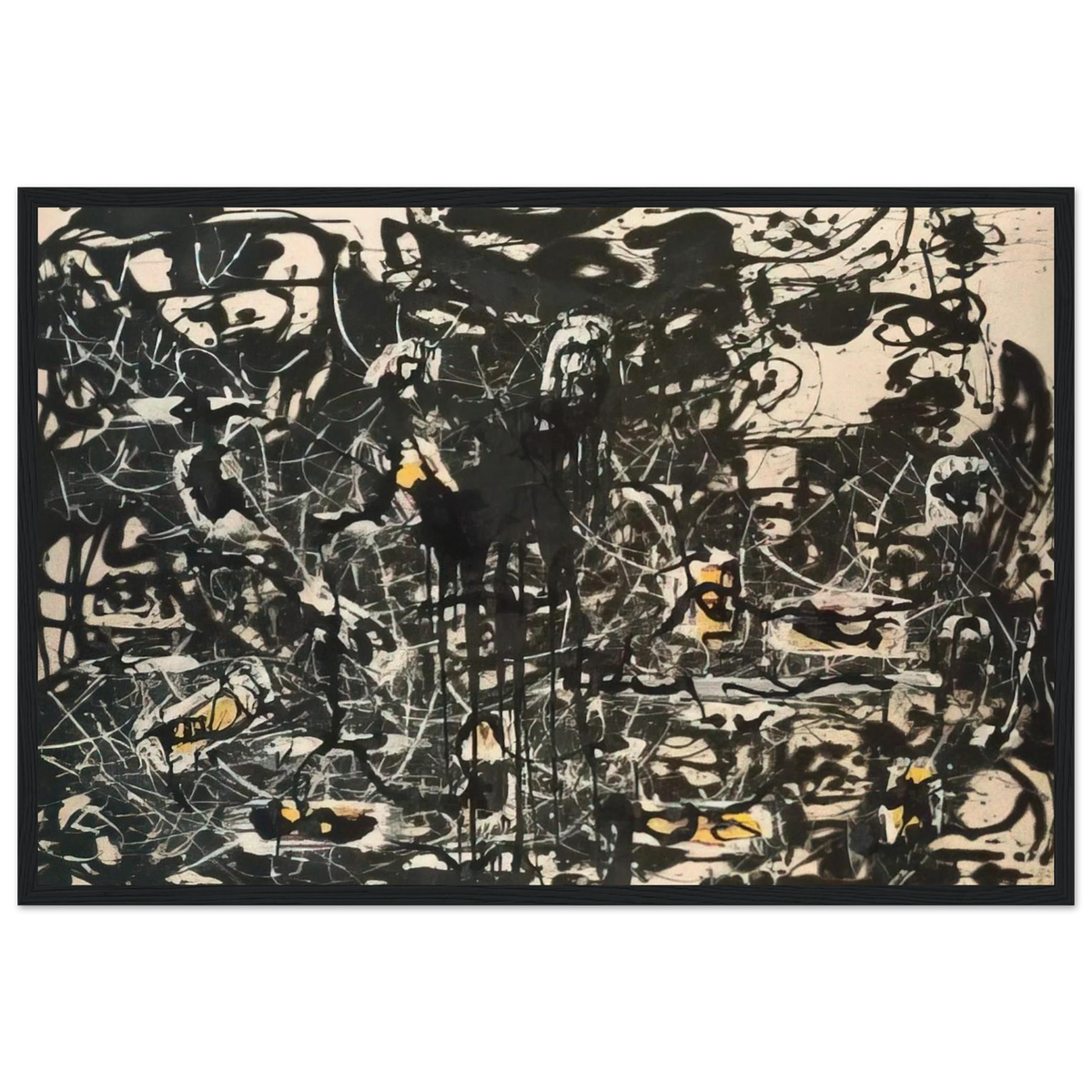 YELLOW ISLANDS Framed Poster | Jackson Pollock Framed Prints Wall Art | Jackson Pollock Store