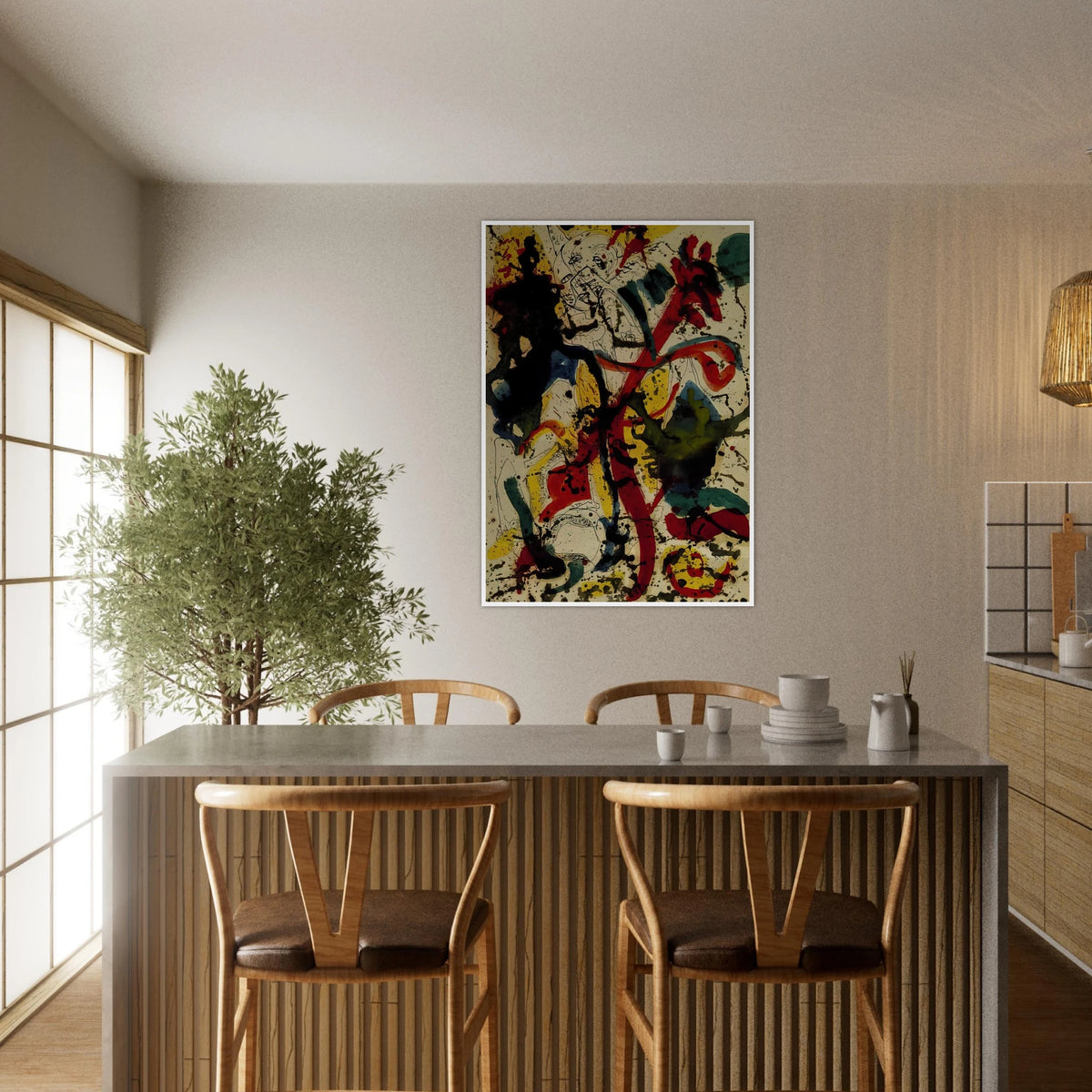 UNTITLED 1944 Framed Poster | Jackson Pollock Framed Prints Wall Art | Jackson Pollock Store