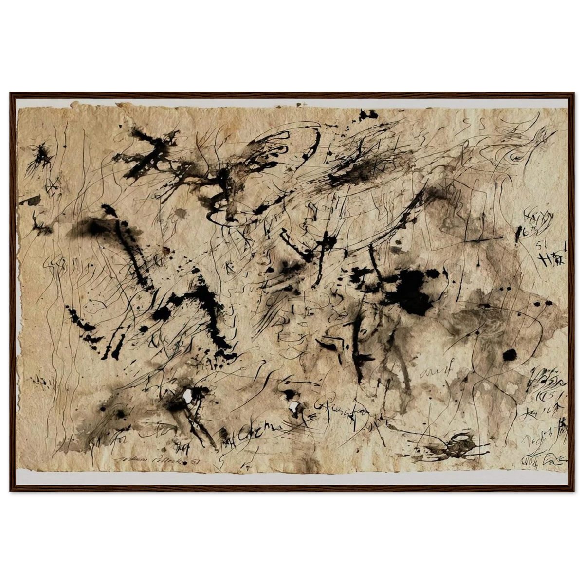 UNTITLED 1951 1 Framed Poster | Jackson Pollock Framed Prints Wall Art | Jackson Pollock Store