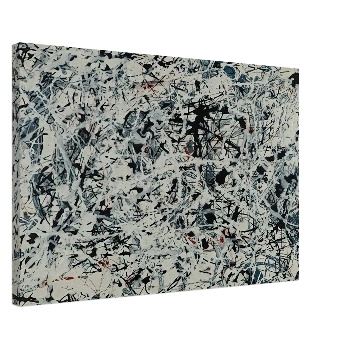 COMPOSITION WHITE BLACK BLUE AND RED ON WHITE 1948 Canvas | Jackson Pollock Canvas | Jackson Pollock Store