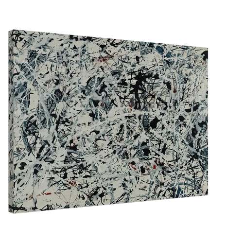 COMPOSITION WHITE BLACK BLUE AND RED ON WHITE 1948 Canvas | Jackson Pollock Canvas | Jackson Pollock Store