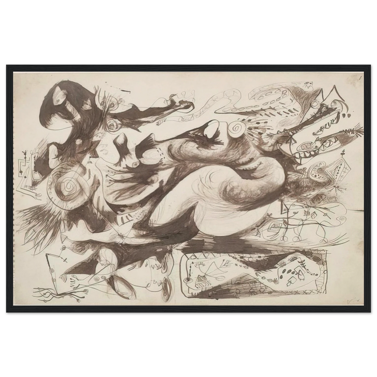 UNTITLED O CONNOR THAW 770 Framed Poster | Jackson Pollock Framed Prints Wall Art | Jackson Pollock Store