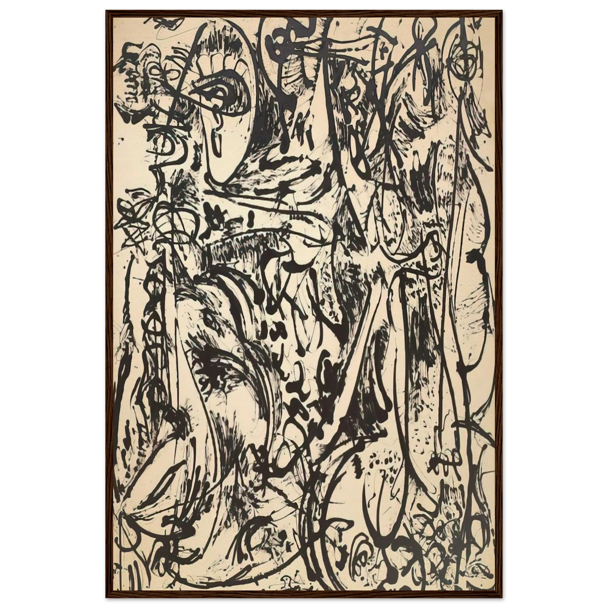 ECHO 1951 Framed Poster | Jackson Pollock Framed Prints Wall Art | Jackson Pollock Store