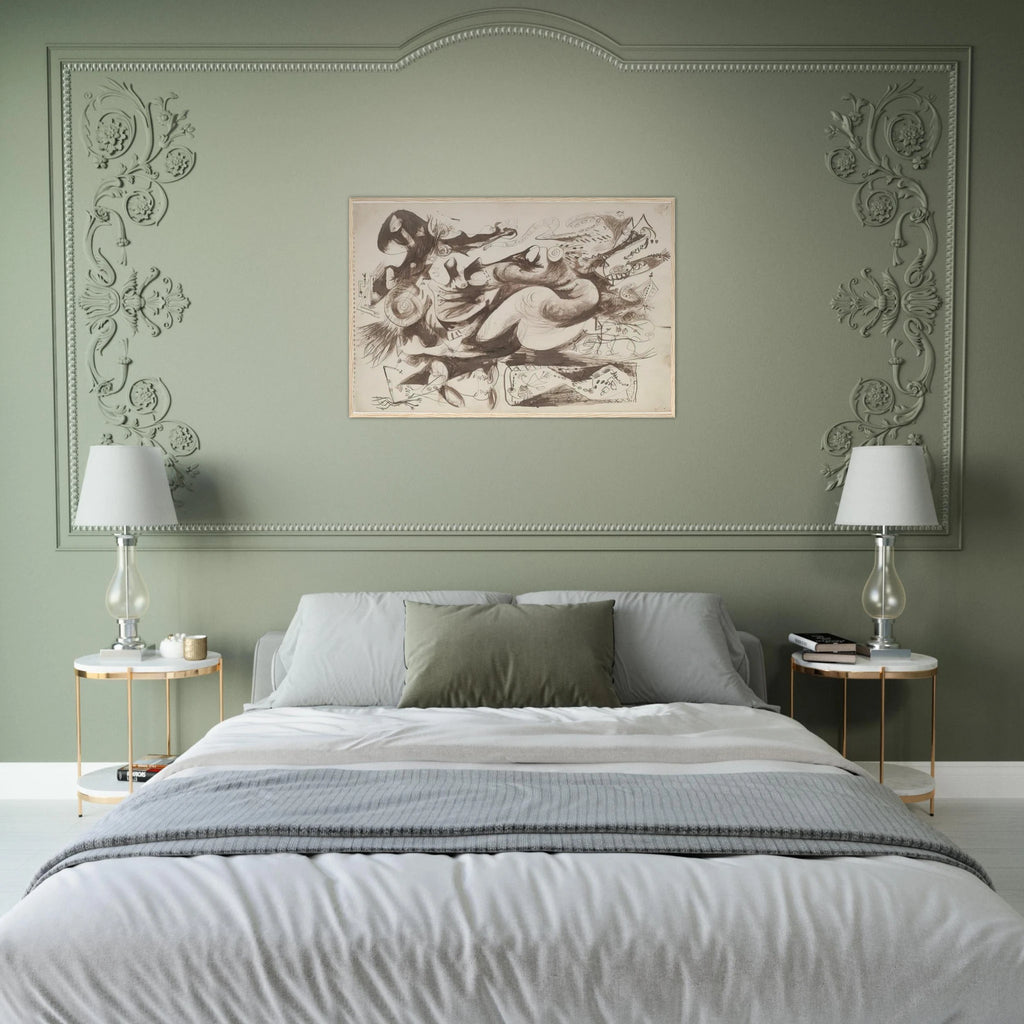 UNTITLED O CONNOR THAW 770 Framed Poster | Jackson Pollock Framed Prints Wall Art | Jackson Pollock Store