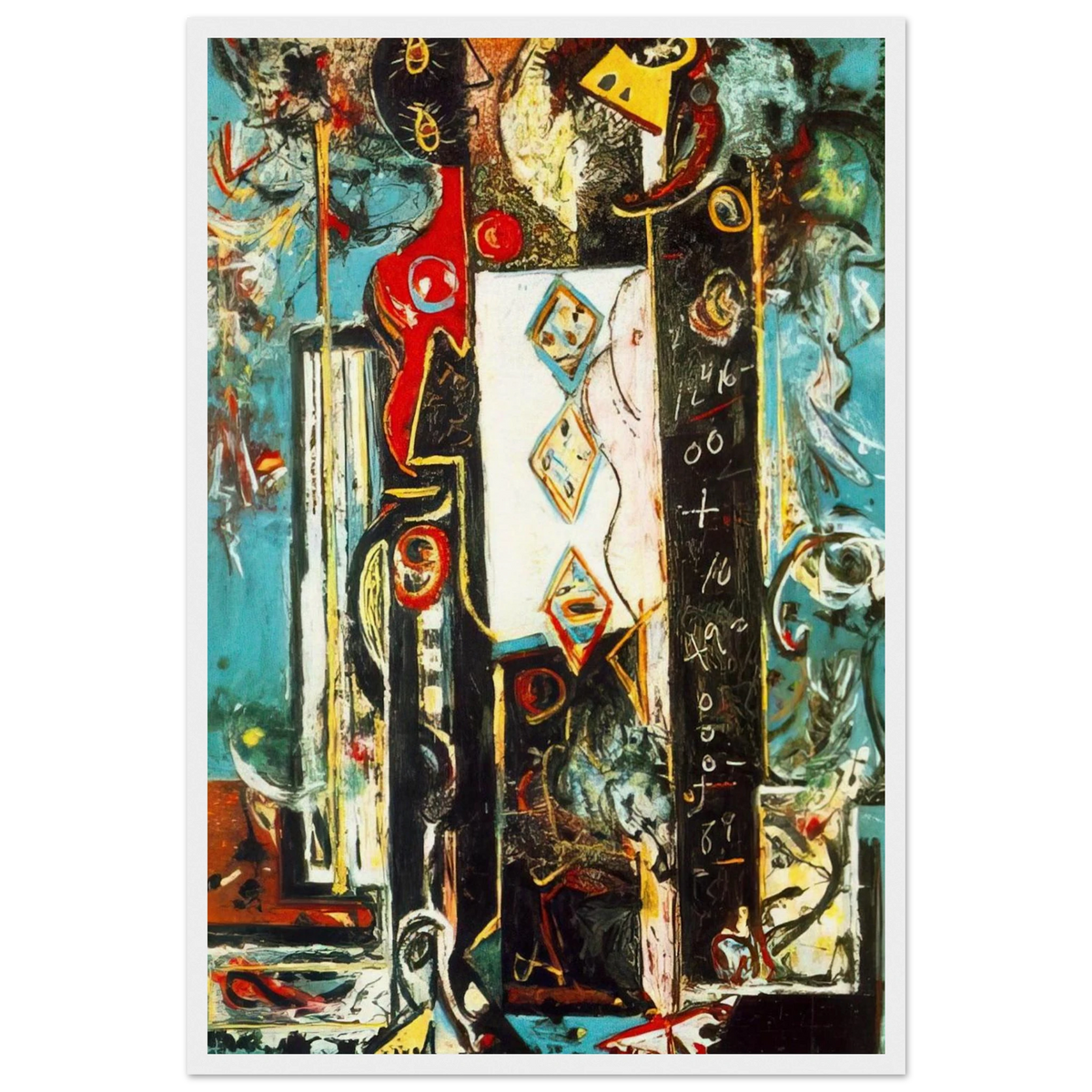 MALE AND FEMALE Framed Poster | Jackson Pollock Framed Prints Wall Art | Jackson Pollock Store