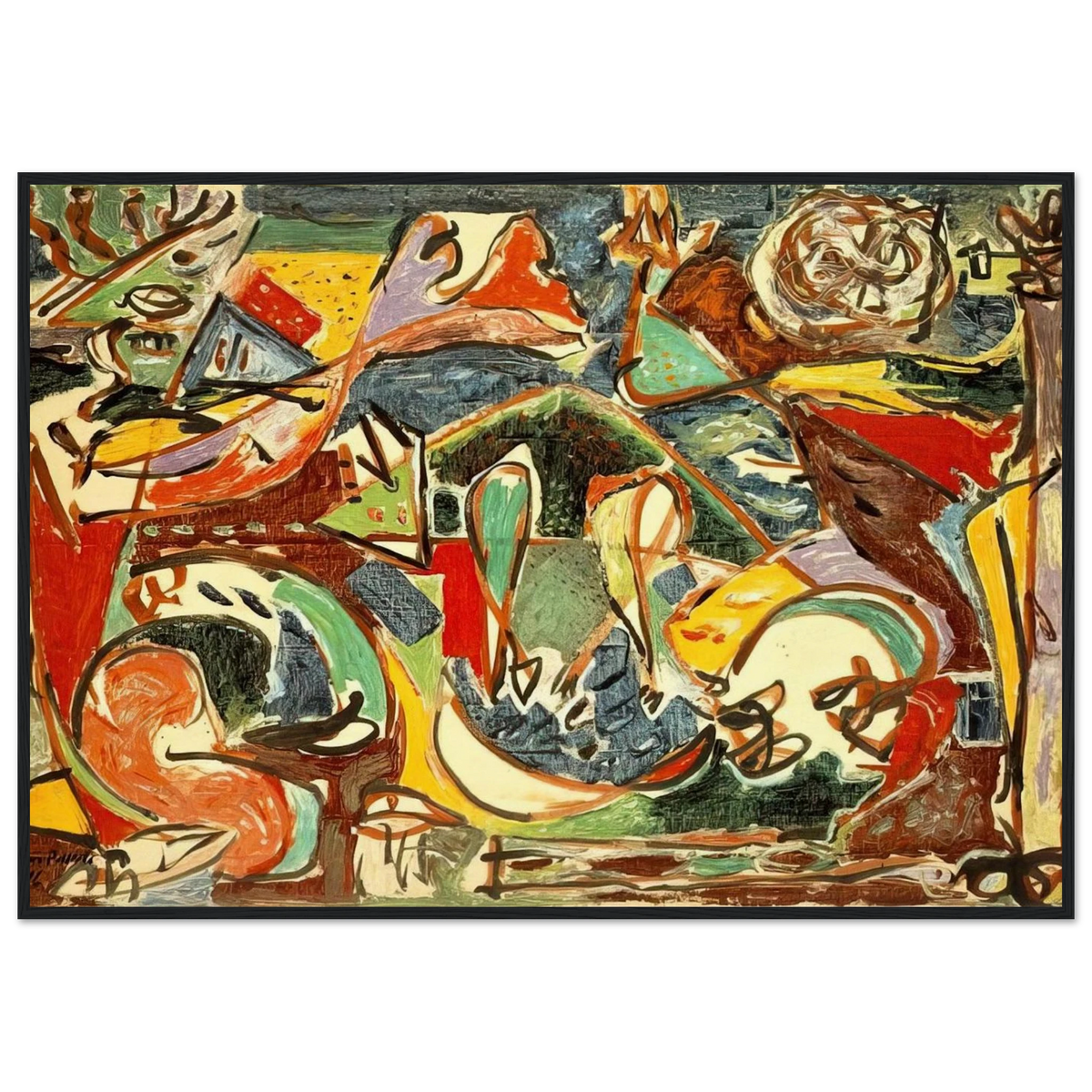 THE KEY Framed Poster | Jackson Pollock Framed Prints Wall Art | Jackson Pollock Store