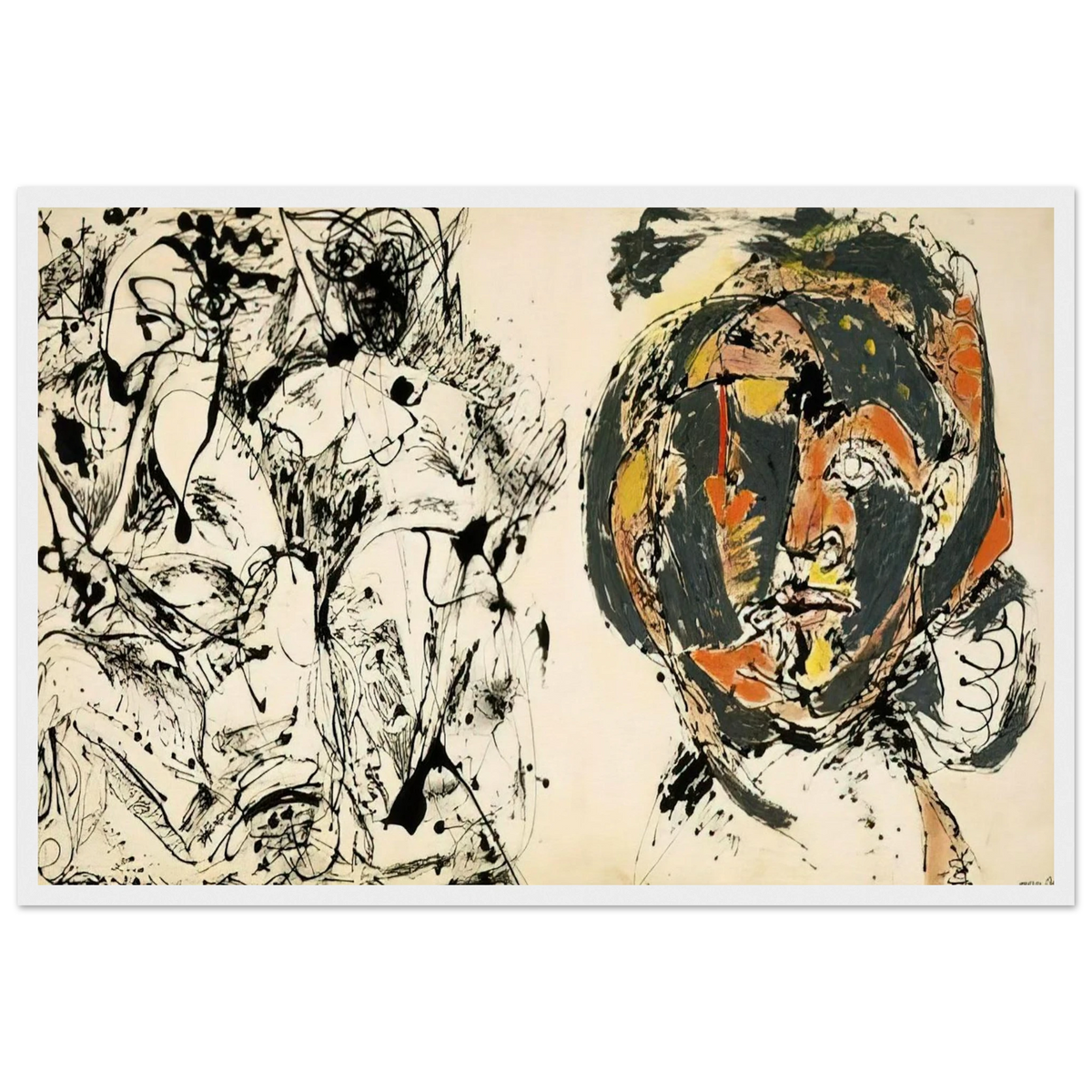 PORTRAIT AND A DREAM 1953 Framed Poster | Jackson Pollock Framed Prints Wall Art | Jackson Pollock Store