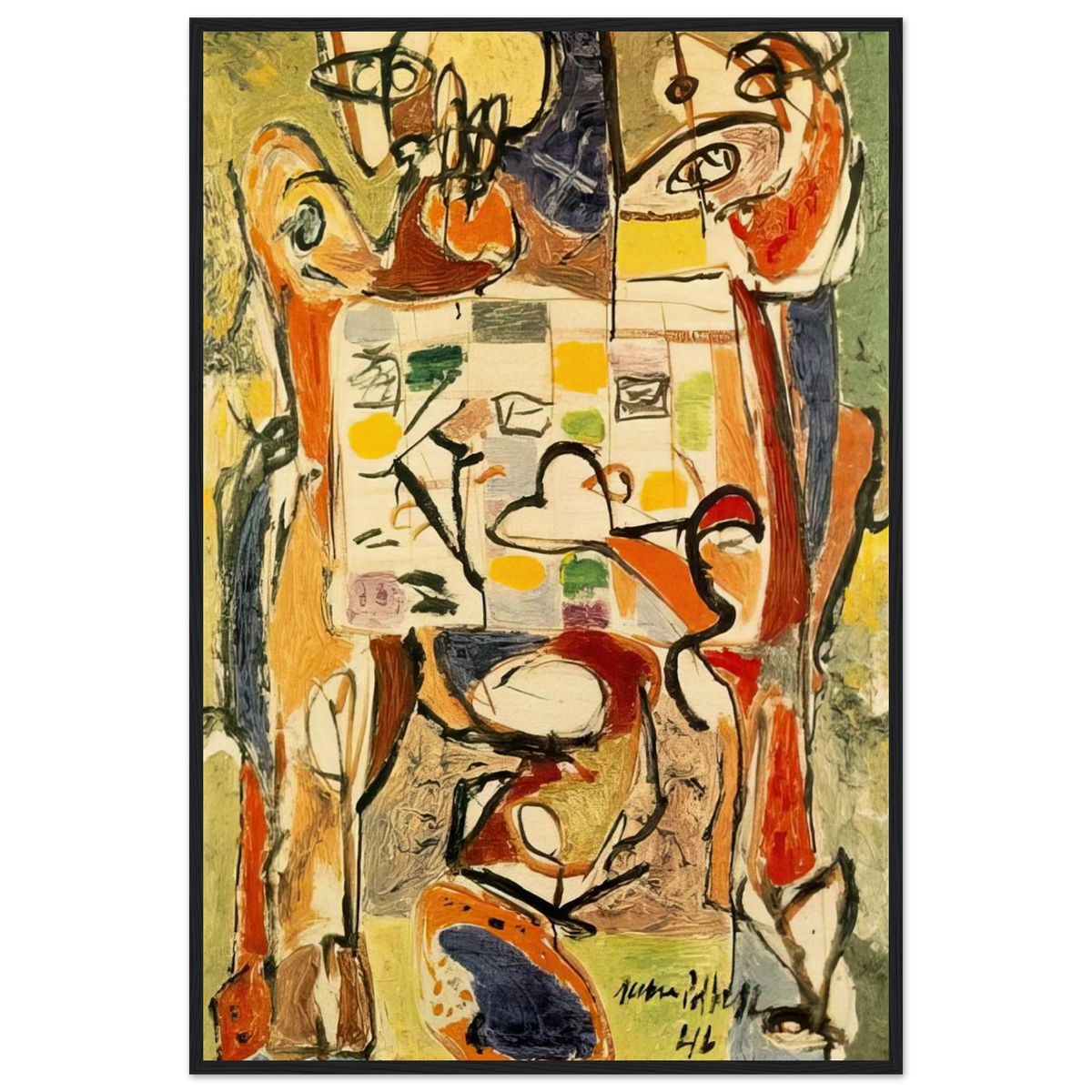 THE TEA CUP Framed Poster | Jackson Pollock Framed Prints Wall Art | Jackson Pollock Store