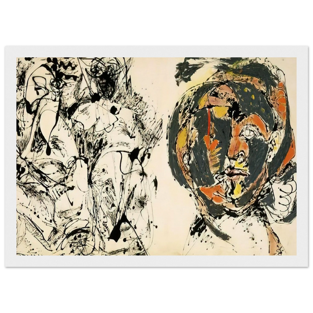 PORTRAIT AND A DREAM 1953 Framed Poster | Jackson Pollock Framed Prints Wall Art | Jackson Pollock Store