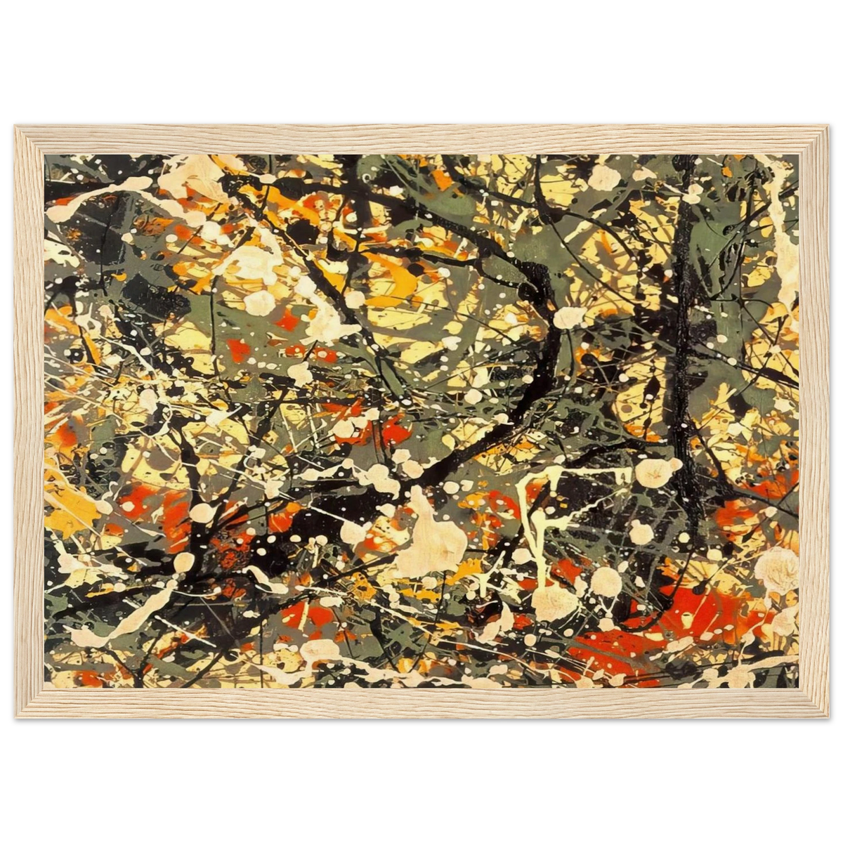 NUMBER 8 DETAIL Framed Poster | Jackson Pollock Framed Prints Wall Art | Jackson Pollock Store