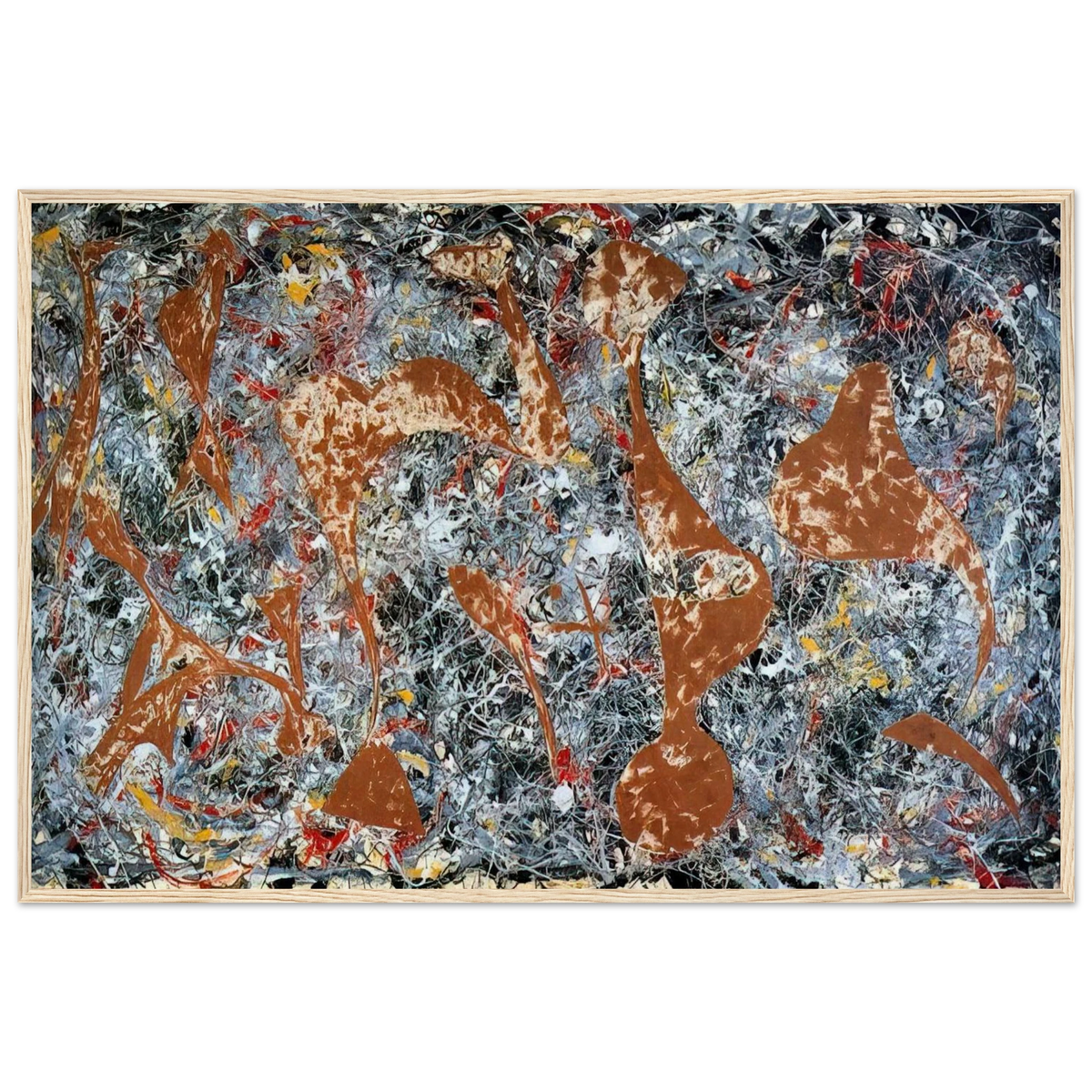 NUMBER 7 OUT OF THE WEB 1949 Framed Poster | Jackson Pollock Framed Prints Wall Art | Jackson Pollock Store